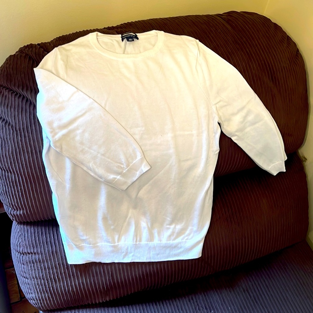 Lands End Crew Neck women’s Medium white sweater
